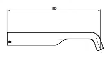 TOLOMEO 83899 - Wall-mounted sink spout by Rubinetterie Frattini - view 3
